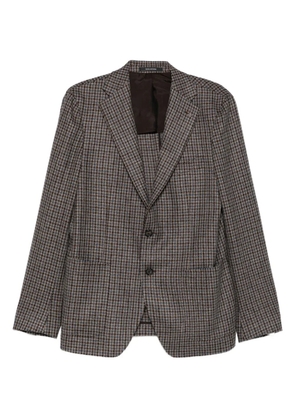 Tagliatore patterned single-breasted jacket - Brown