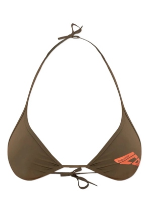 DSQUARED2 logo-print triangle bikini bra - Green