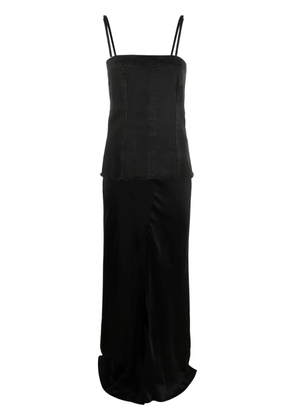 Blumarine layered sleeveless maxi dress - Black