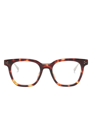 Linda Farrow Evans square-frame glasses - Brown