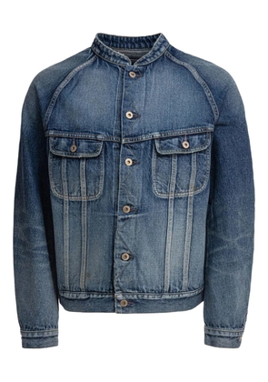 nonnative mandarin-collar denim jacket - Blue