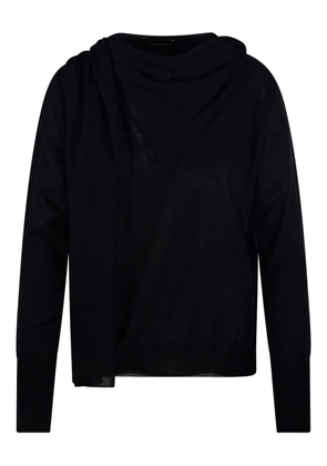 Roberto Collina draped cowl-neck sweater - Black