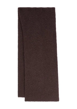 DRIES VAN NOTEN ribbed wool scarf - Brown