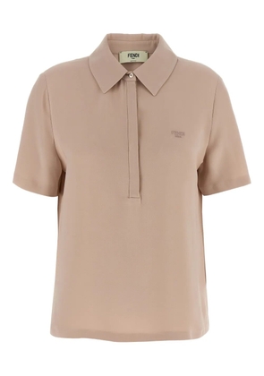 FENDI silk polo shirt - Pink