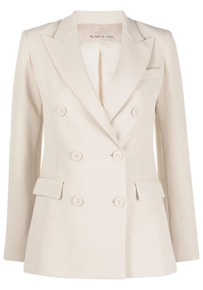 Blanca Vita double-breasted blazer - Neutrals