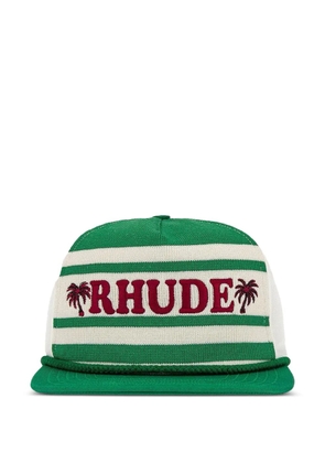 RHUDE Beach Club striped cap - Green
