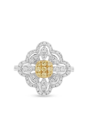 HYT Jewelry 18kt gold and platinum diamond ring - Silver