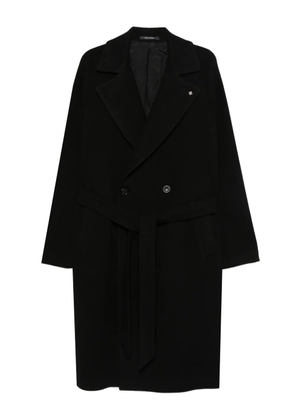 Tagliatore wool double-breasted coat - Black