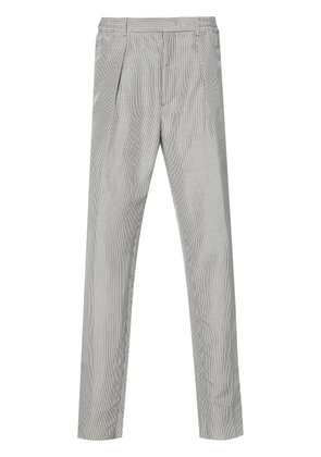 FENDI tapered-leg striped trousers - Grey