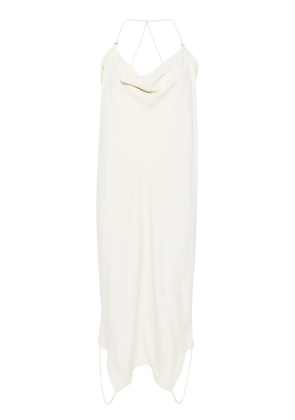 Viktor & Rolf Upside-down crepe slip dress - Neutrals