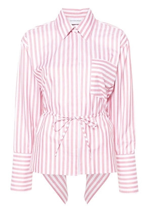 Viktor & Rolf Volant open back striped shirt - Red