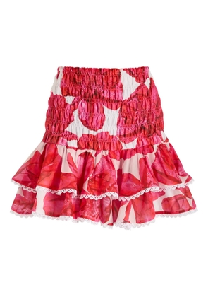 Charo Ruiz Ibiza Pinel blossom floral-print mini skirt - Red