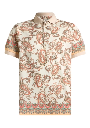 ETRO placed-print polo shirt - Neutrals