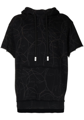 Haculla Laser short-sleeve hoodie - Black