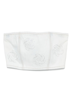 ROTATE BIRGER CHRISTENSEN Emili denim top - Blue