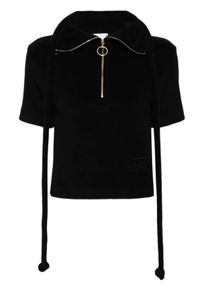 Patou half-zip terrycloth polo shirt - Black