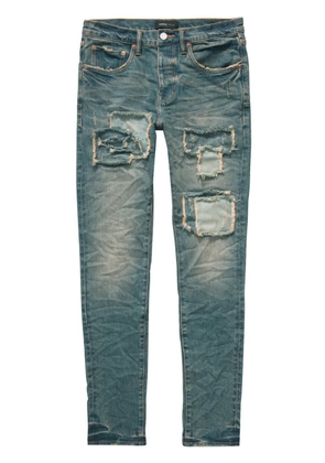 Purple Brand low-rise distressed skinny jeans - Blue
