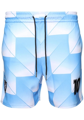 United Rivers Soccer geometric-print drawstring shorts - Blue