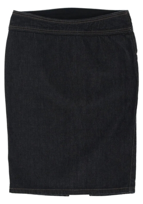 Gianfranco Ferré Pre-Owned 2000s rear slit denim skirt - Blue