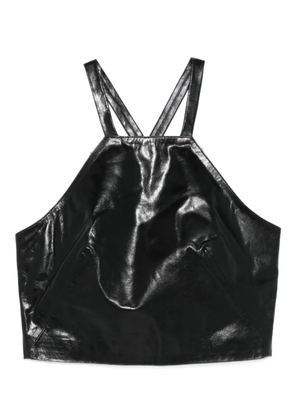 Marella Duero leather halterneck top - Black
