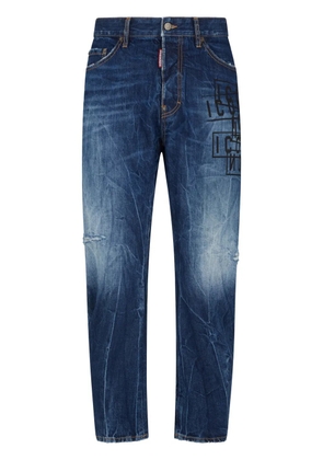 DSQUARED2 Icon-print straight-leg jeans - Blue