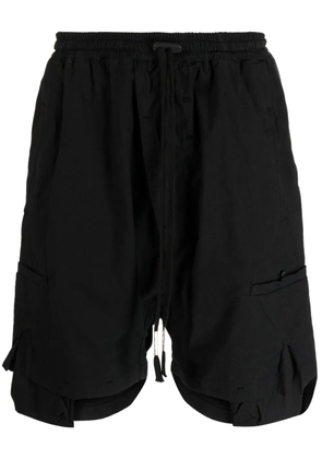Boris Bidjan Saberi drop-crotch drawstring shorts - Black
