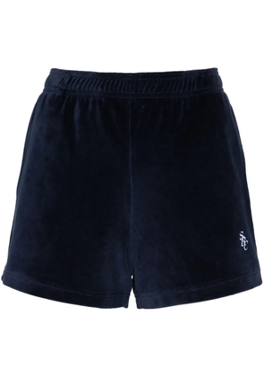 Sporty & Rich SRC velour mini shorts - Blue