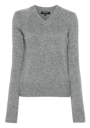 Barbara Bui V-neck ladder-stitch jumper - Grey
