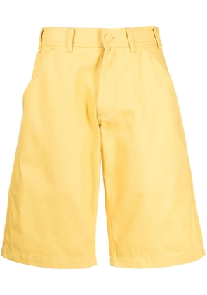 Raf Simons logo-patch tailored shorts - Yellow