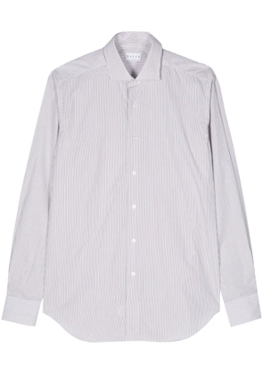 Xacus striped poplin shirt - White