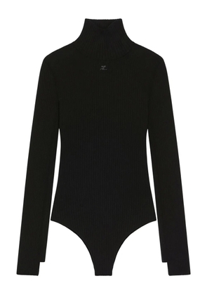 Courrèges ribbed mock-neck bodysuit - Black