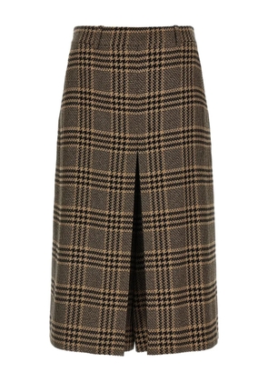 Saint Laurent Prince of Wales check trousers - Brown