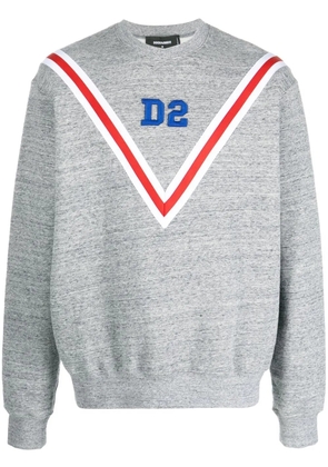 DSQUARED2 logo-embroidered cotton sweatshirt - Grey
