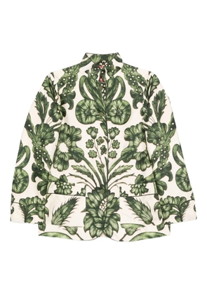 F.R.S For Restless Sleepers floral-print silk shirt - Green