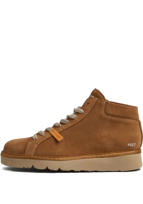 PANCHIC lace-up suede boots - Brown