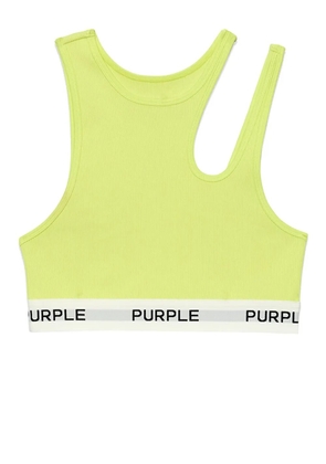 Purple Brand cut-out cropped top - Green