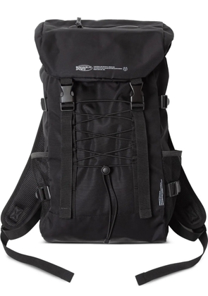 Makavelic logo print back pack - Black