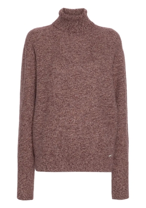 Kiton roll-neck speckle-knit jumper - Red