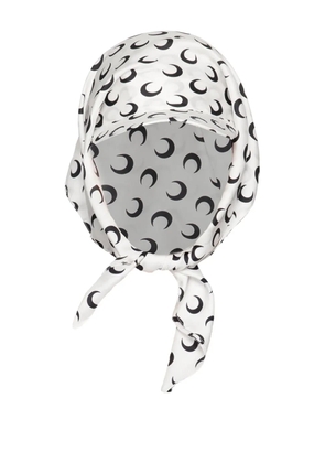 Marine Serre Moon-pattern scarf hat - White