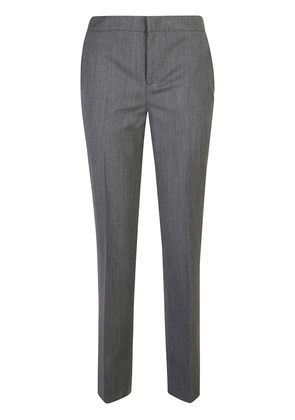 TWINSET logo-plaque trousers - Grey