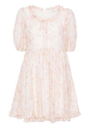 b+ab tie-dye plissé minidress - Pink