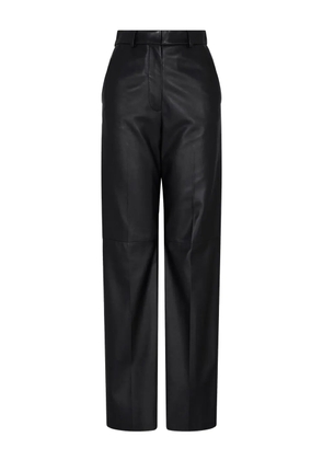 Emporio Armani faux-leather pants - Black