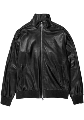 Purple Brand zipped leather jacket - Black