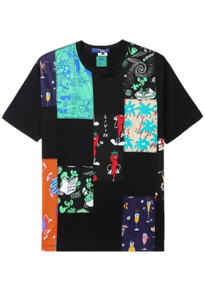 Junya Watanabe MAN x Lousy Livin patchwork cotton T-shirt - Black