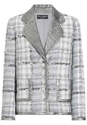 Dolce & Gabbana tartan-check blazer - Grey