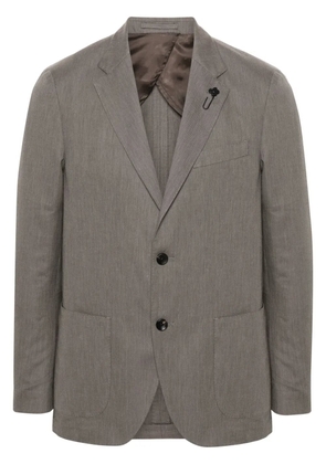 Lardini slub-texture blazer - Grey