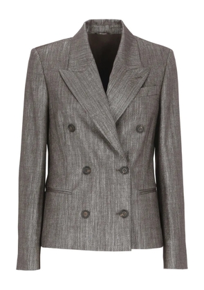 Brunello Cucinelli peak-lapel double-breasted blazer - Brown