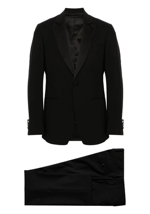 Lardini single-breasted wool-blend suit - Black