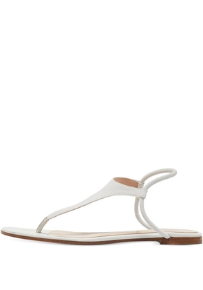 Gianvito Rossi Pre-owned leather T-strap sandals - White
