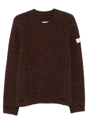 MM6 Maison Margiela crew-neck wool sweater - Brown